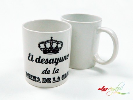 Taza personalizada El desayuno de la Reina