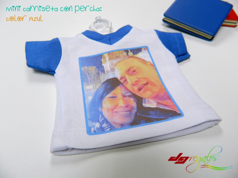 Mini camisetas personalizadas para coche con foto y texto. Real Madrid