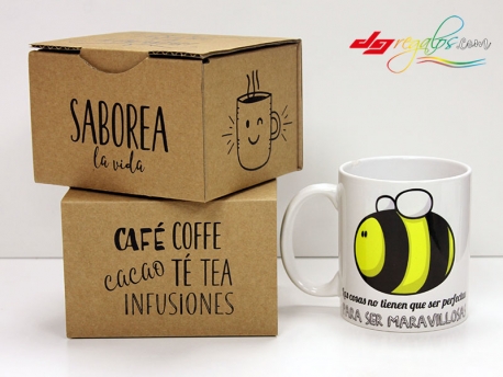 Taza personalizada 'Las cosas no tienen que ser perfectas para ser maravillosas'