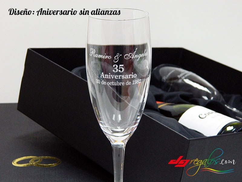 Pack Copas de Cava con Benjamín - DGRegalos