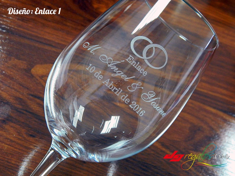 Copa de vino de cristal personalizada de 18 onzas con tu diseño de logotipo  personalizado o texto personalizado, grabado láser permanente, recuerdos