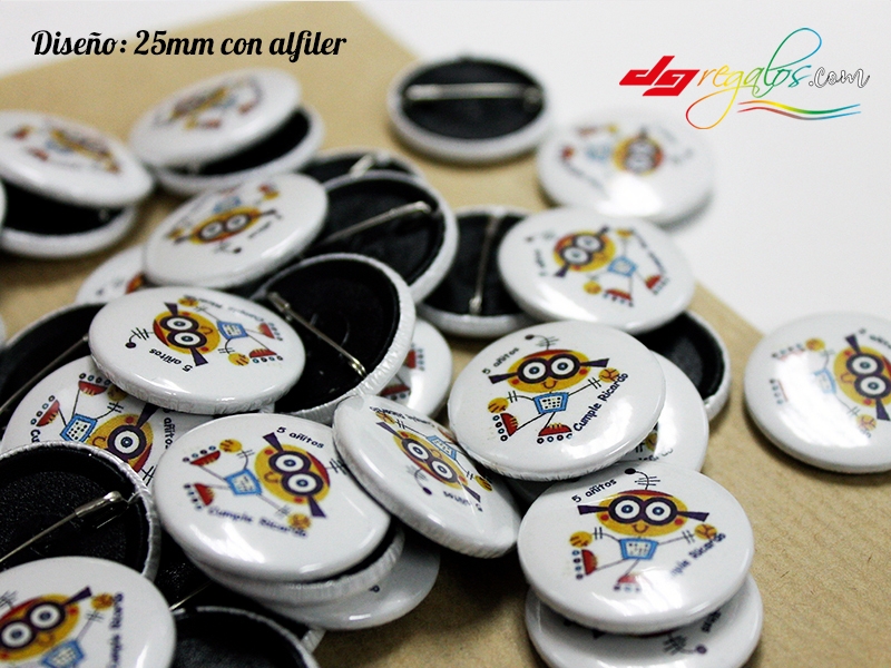 Chapas personalizadas de 25 mm