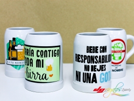 Jarras de cerveza personalizadas a todo color