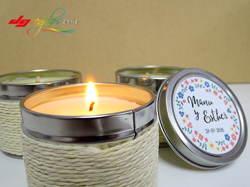 velas personalizadas aromáticas para regalar