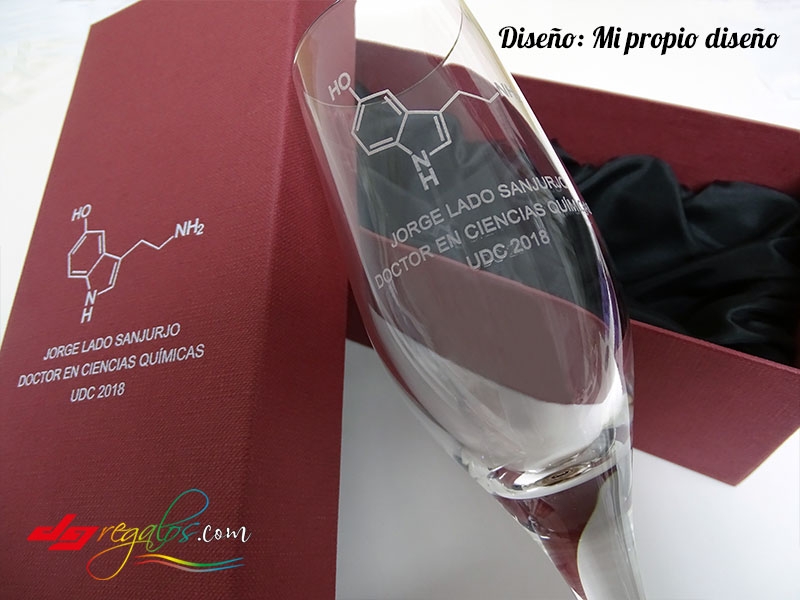 Kit de cava+copas grabadas ✓ MENSAJE PERSONALIZADO