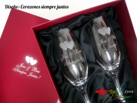 Pack de Copas de Cava especial Enamorados