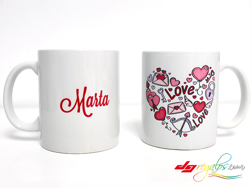 Taza personalizada San Valentín - Imprima en Línea