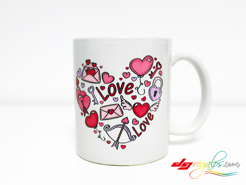 Taza personalizada San Valentín - Imprima en Línea