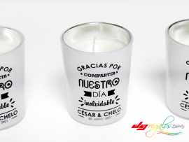 Velas personalizadas de cristal