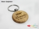 LLavero circular de madera personalizado grabado a láser