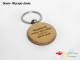 LLavero circular de madera personalizado grabado a láser