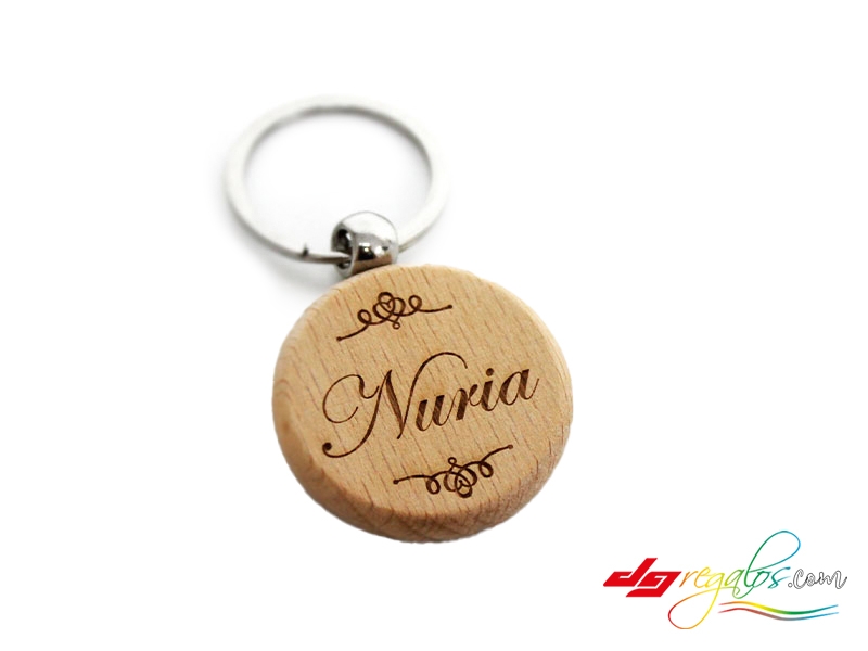 Regalos De 25 Aniversario De Bodas Llavero Redondo De Madera