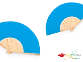 Abanico Blanco Personalizado con Varillas de Madera – Ideal para Bodas, Comuniones y Eventos Especiales