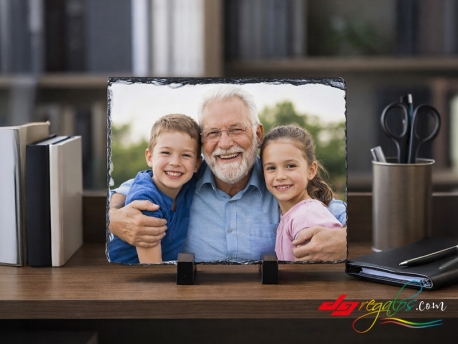 Placa de Pizarra Personalizada con Tu Foto – Portafotos