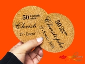 Posavasos personalizados de corcho ecológico