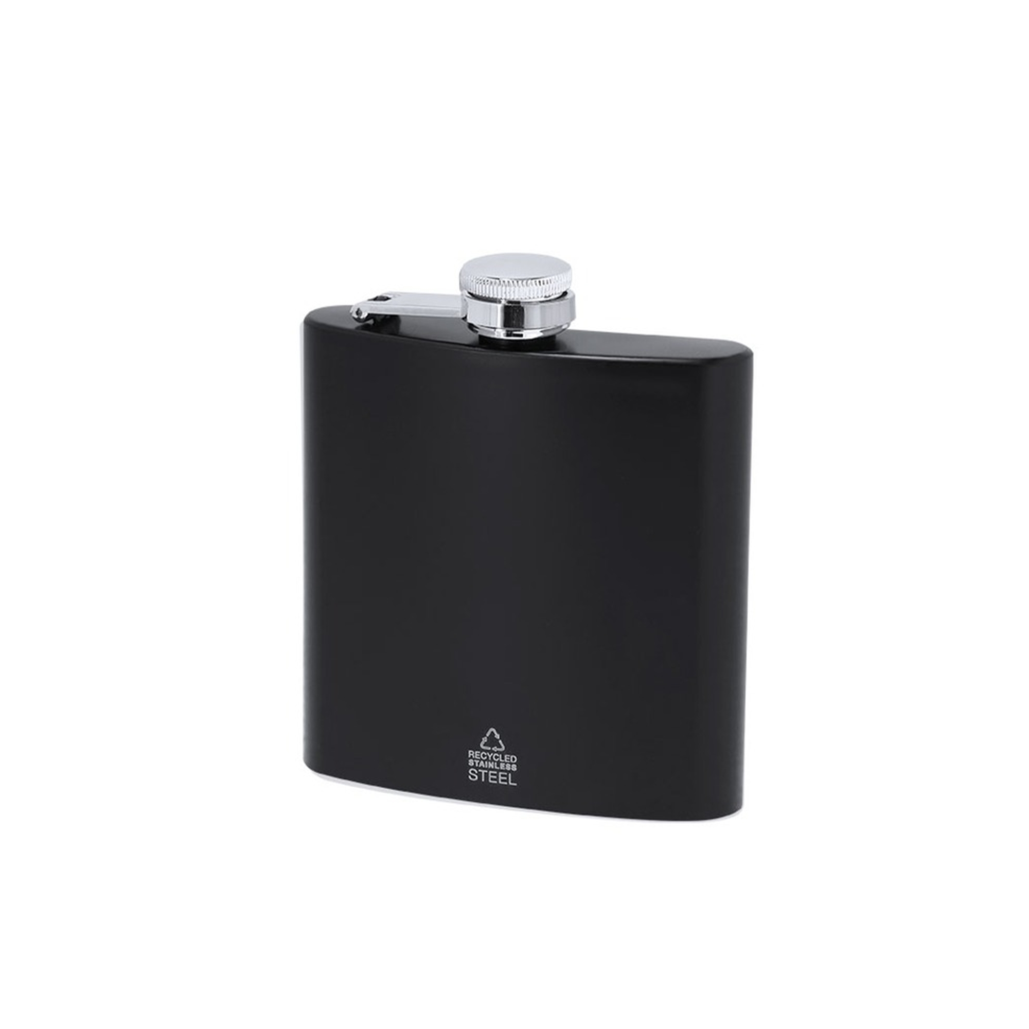 Petaca de Acero Inoxidable Personalizada Negra