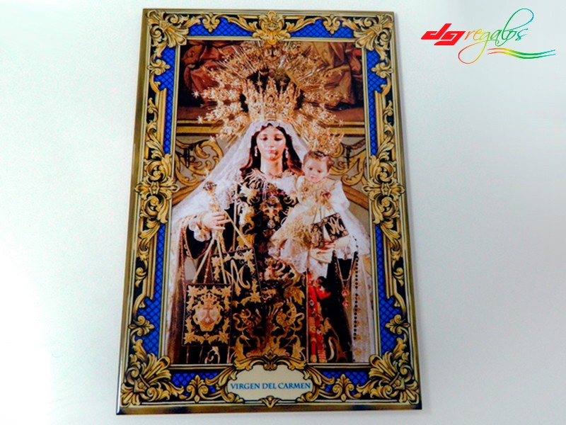 Virgen del Carmen con Retablo Azul