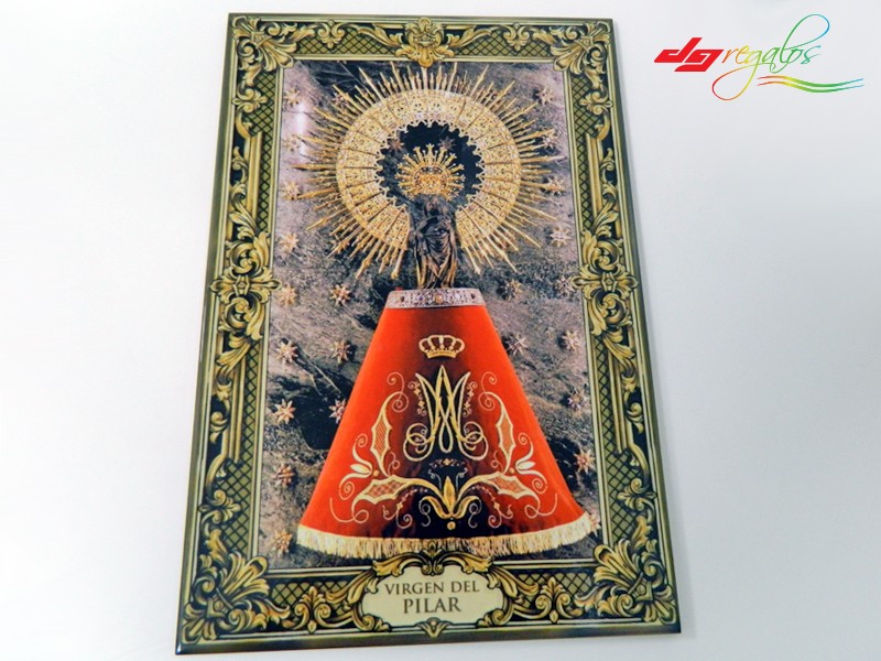 Virgen del Pilar con Retablo Oro