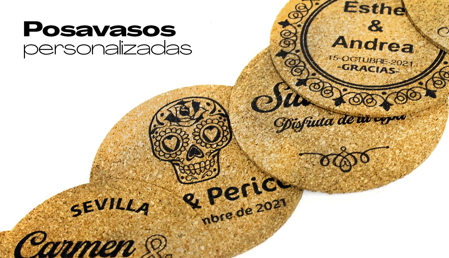 Posavasos personalizados de corcho ecológico